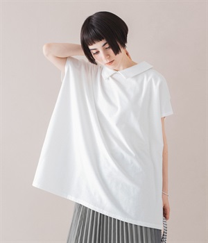 コットン2wayポロシャツ(ホワイト-ONESIZE)