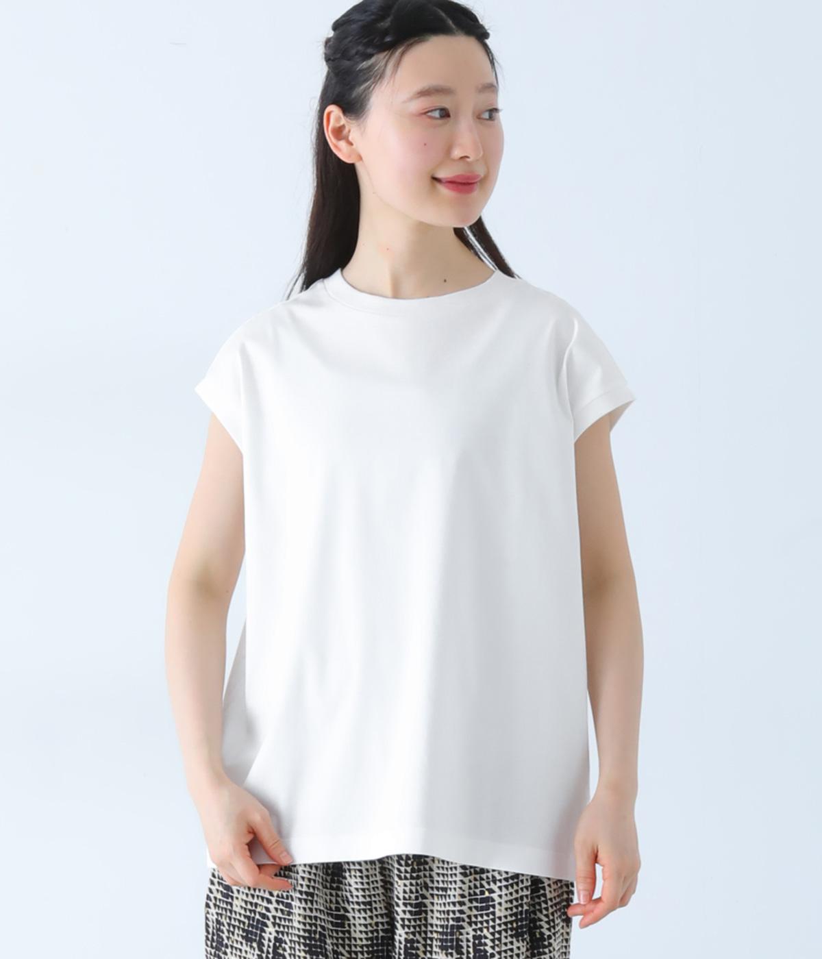 コットンスリーブレスプルオーバー(ホワイト-F)