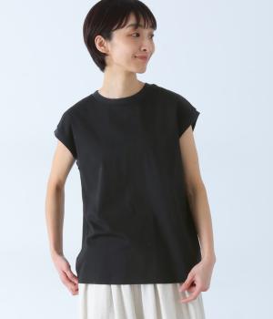 コットンスリーブレスプルオーバー(ブラック-F)