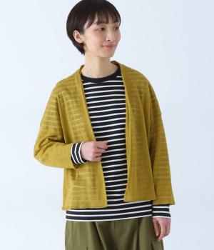 リネン100　ニットカーディガン