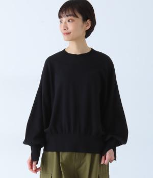 コットンニット　プルオーバー(ブラック-F)