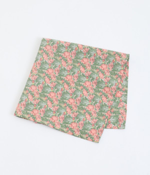 コットンリバティーハンカチ(ピンクフラワー-ONESIZE)