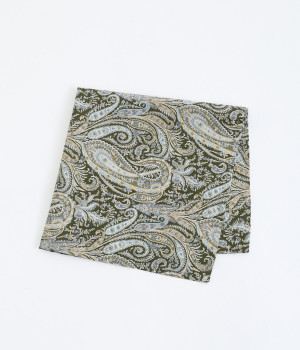 コットンリバティーハンカチ(ペイズリー-ONESIZE)