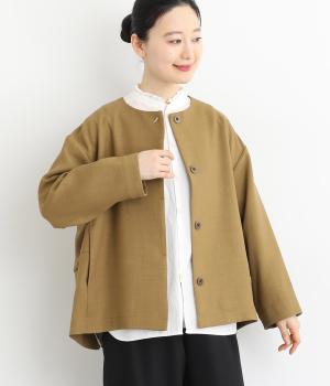 コクーン　ジャケット(キャメル-F)