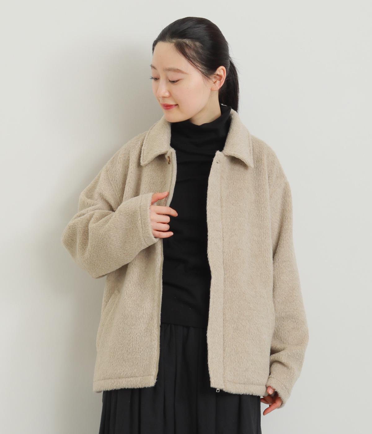 シャギー　ジャケット(ベージュ-F)