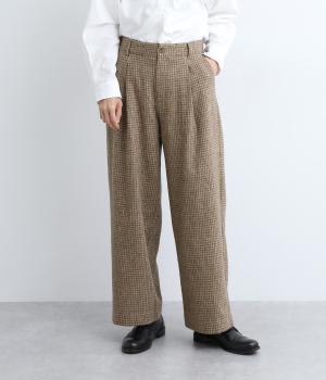 コットンウール　チェックパンツ