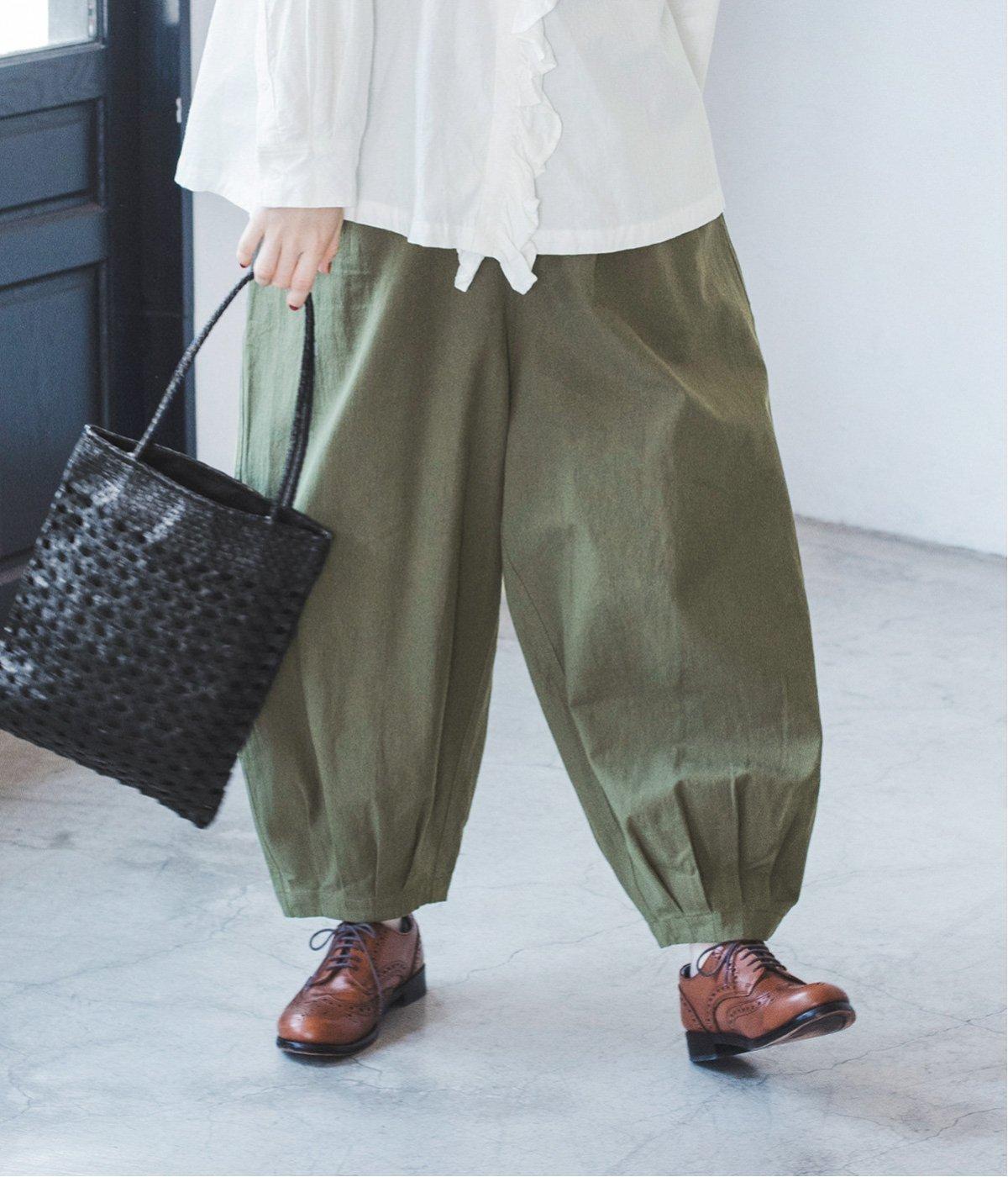 ツイルコクーンパンツ(カーキ-F)