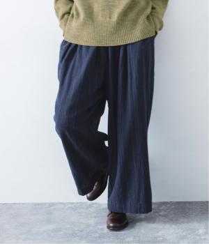 リネンコットン オリジナルランダムストライプ　パンツ