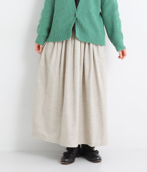 コットンヤクウールスカート(ナチュラル-ONESIZE)