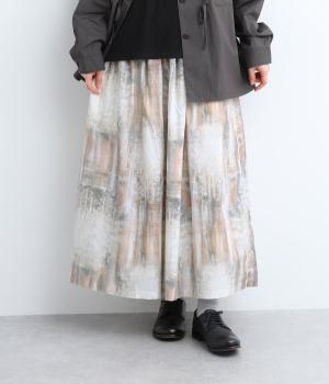 インクジェットプリントスカート(ストーン-ONESIZE)