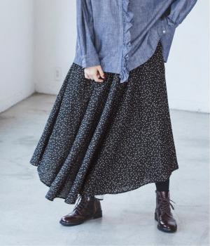 接結Wガーゼオーガニックコットンスカート