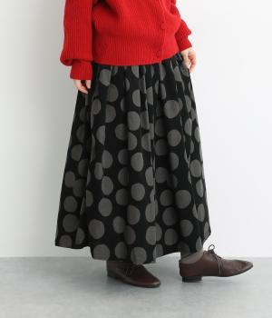 【limited】コール天ドット　スカート(ブラック-F)