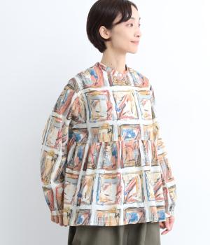 インクジェットプリント2wayシャツ(タイル-ONESIZE)