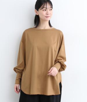 コットン　リブプルオーバー(キャメル-ONESIZE)