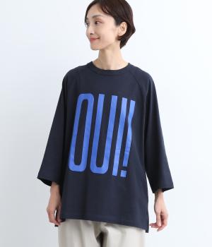 ラグランプルオーバー　OUI！NON！(ネイビー-ONESIZE)