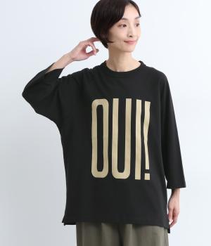 ラグランプルオーバー　OUI！NON！(ブラック-ONESIZE)
