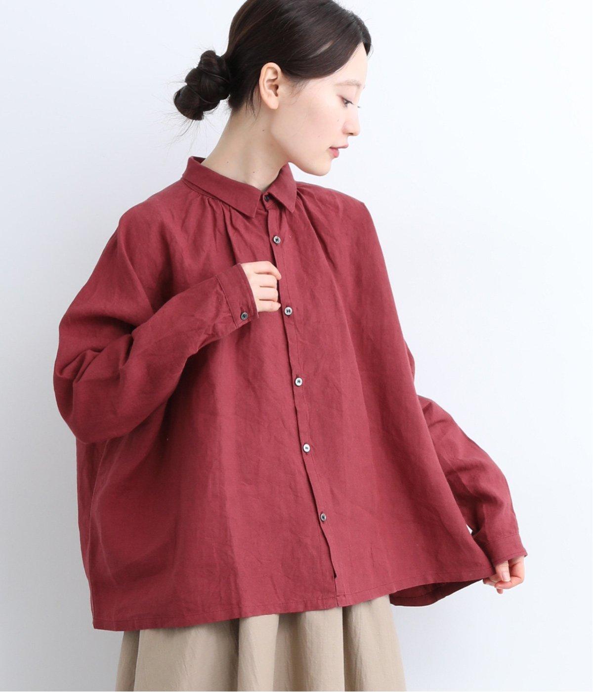 リネンシャツ(レッド-F)