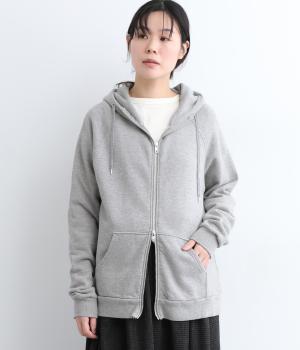 コットンフレンチテリーフーディ(グレー-F)