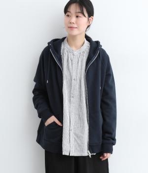 コットンフレンチテリーフーディ(ネイビー-F)