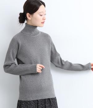 リブタートルネック(グレー-F)