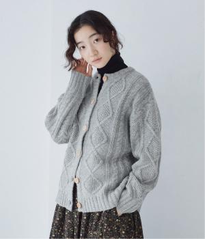 シェットランドウールカーディガン(グレー-F)