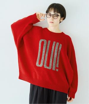 シェットランドウールワイドプルオーバー(レッド×モカ-F)