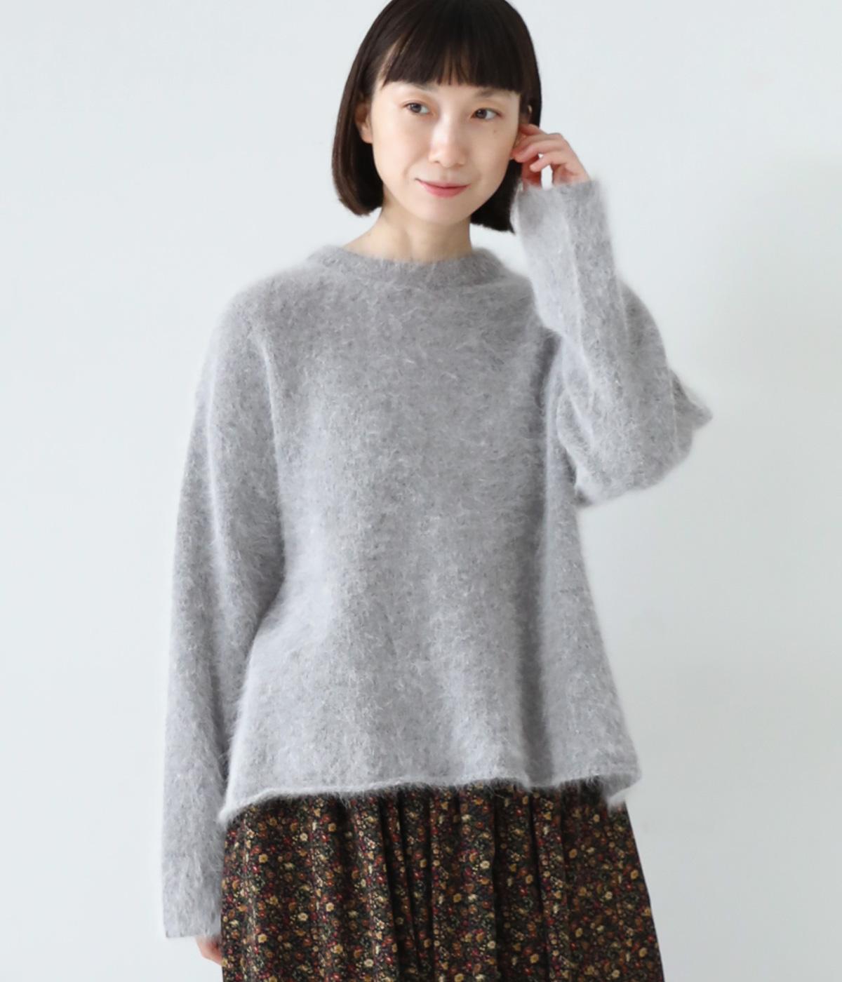 アンゴラプルオーバー(グレー-F)