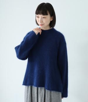 アンゴラプルオーバー(ブルー-F)