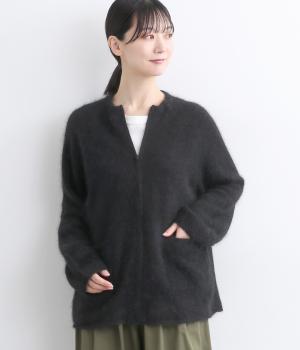 アンゴラカーディガン(ブラック-F)