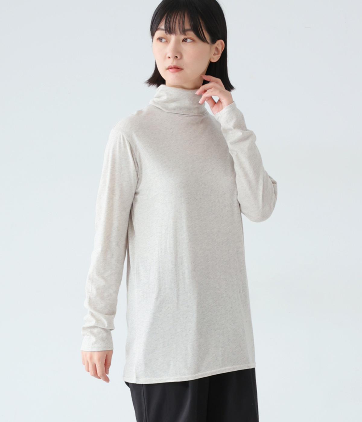 オーガニックコットンガーゼタートルネック(オートミール-F)