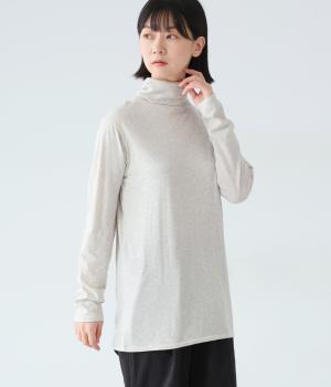 オーガニックコットンガーゼタートルネック(オートミール-F)