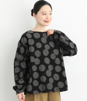 【limited】コール天ドット　ブラウス(ブラック-F)