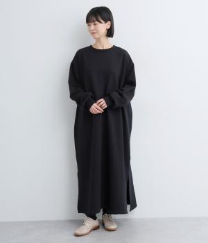 裏毛　ワンピース(ブラック-F)