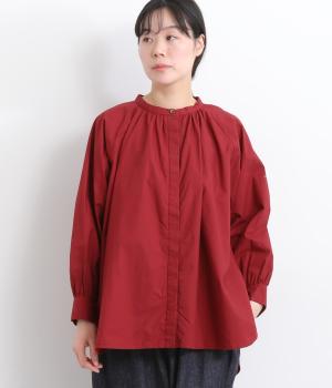 コットンタイプライター　2wayワイドシャツ(レッド-F)