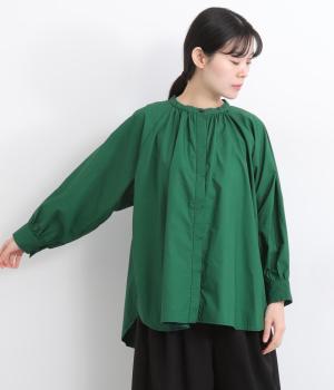 コットンタイプライター　2wayワイドシャツ(グリーン-F)