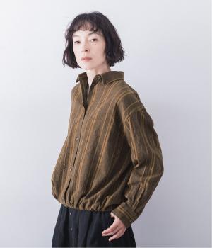 リネンコットン オリジナルランダムストライプ　シャツ