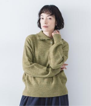 ウールジャパンホールガーメント　ハイネックプルオーバー(イエローグリーン-F)