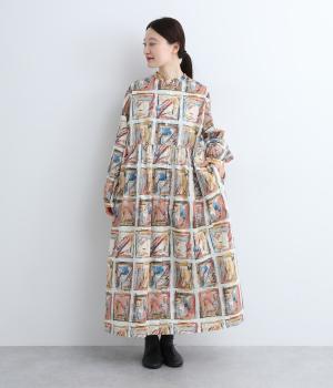 インクジェットプリント2wayワンピース(タイル-ONESIZE)