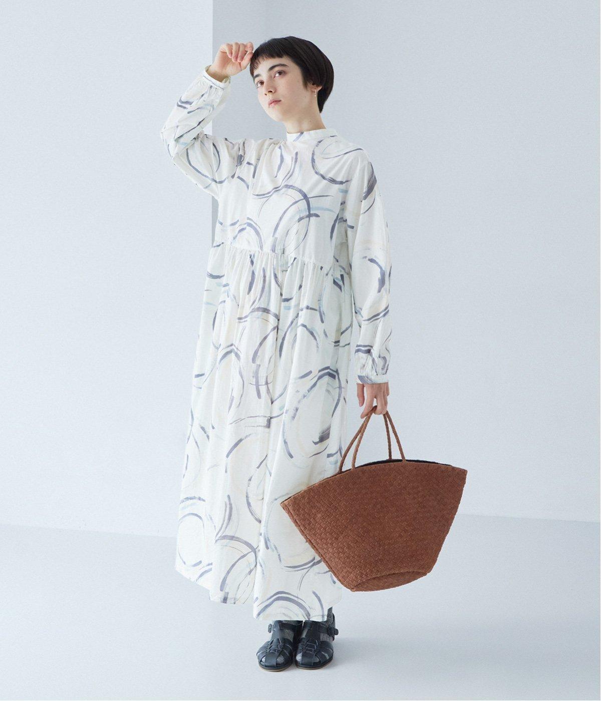 インクジェットプリント2wayワンピース(ドット-ONESIZE)