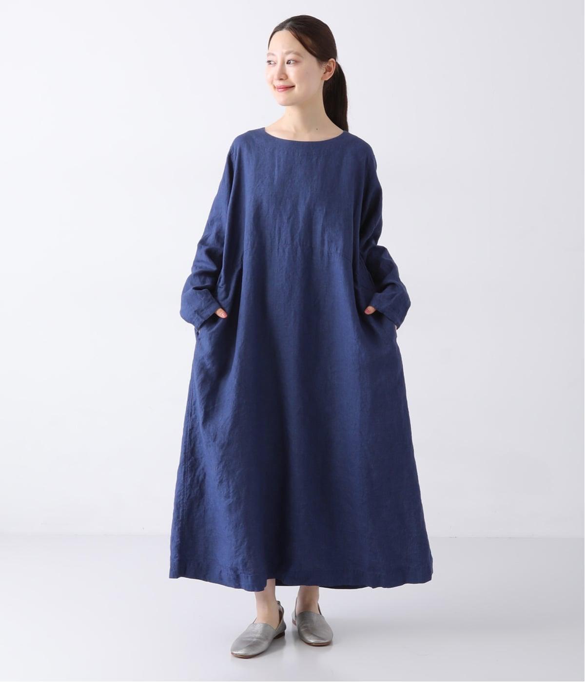 リネンインディゴワンピース(インディゴ-F)