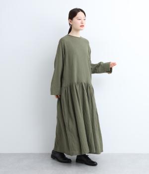 ウールガーゼワンピース(グリーン-F)