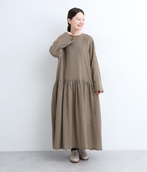ウールガーゼワンピース(ベージュ-F)