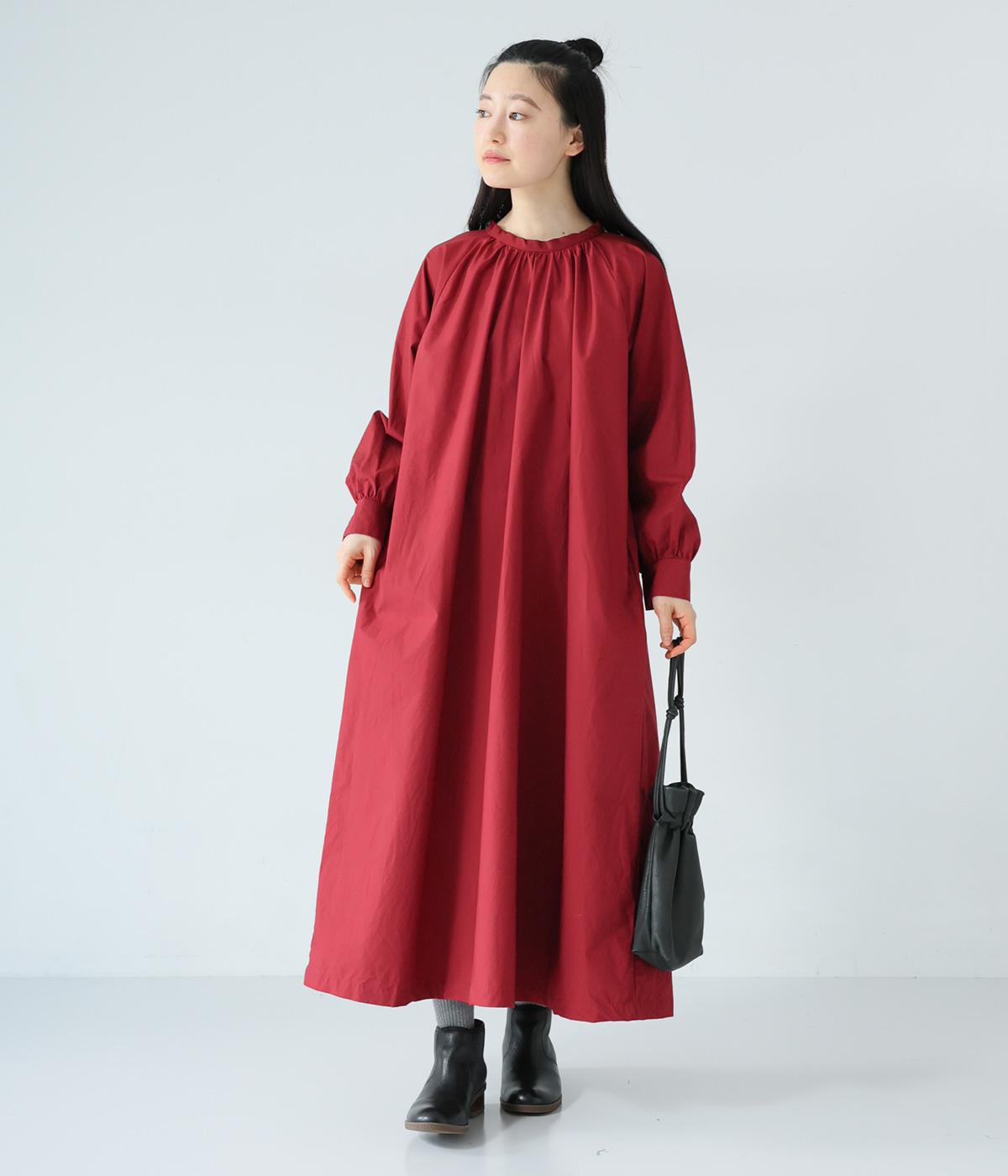 コットンタイプライター　2wayワンピース(レッド-F)