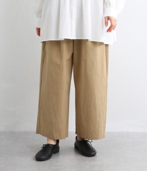 ポプリン　タックパンツ