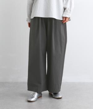 ポプリン　タックパンツ(チャコール-F)