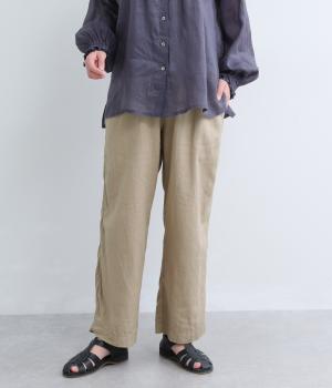 コットンリネン　パンツ(ベージュ-F)