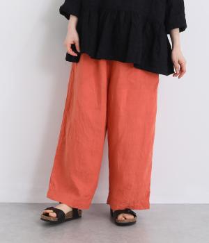 フレンチリネン　パンツ(オレンジ-F)