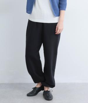 フレンチテリー　イージーパンツ(ブラック-F)