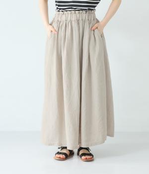 リネンブロードスカート(ナチュラル-F)