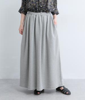 フレンチテリー　断ち切りスカート(グレー-F)